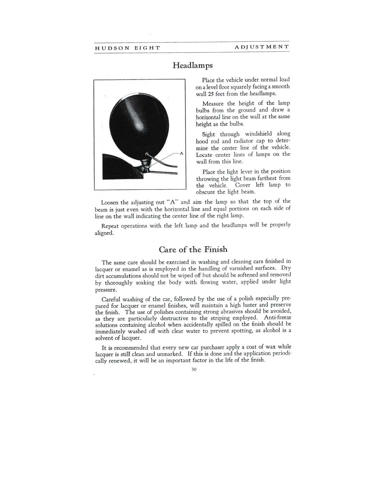 1931 Hudson 8 Instruction Book Page 27